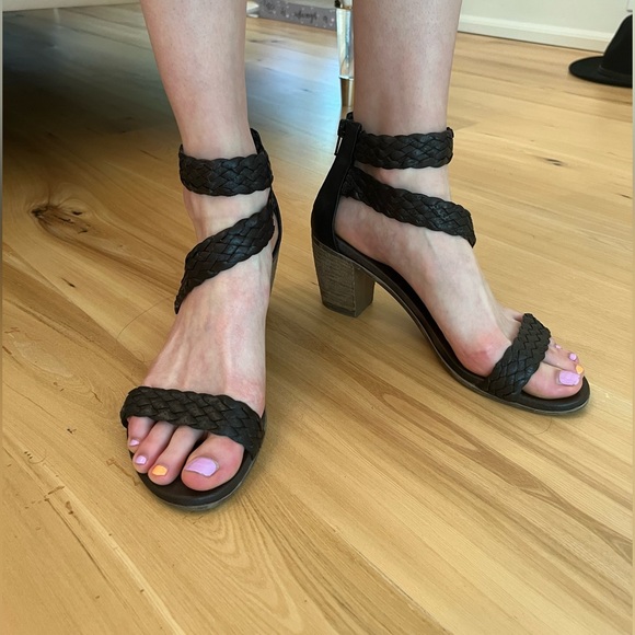 Browns - Black Leather Sandals - Picture 1 of 9